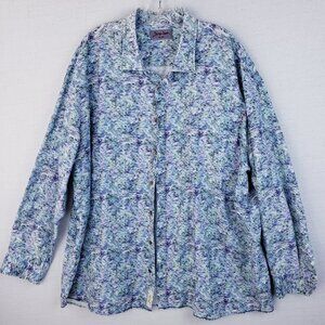 Signum Germany Button-Up Shirt Modern Fit Long Sleeve Abstract Woven size 2XL